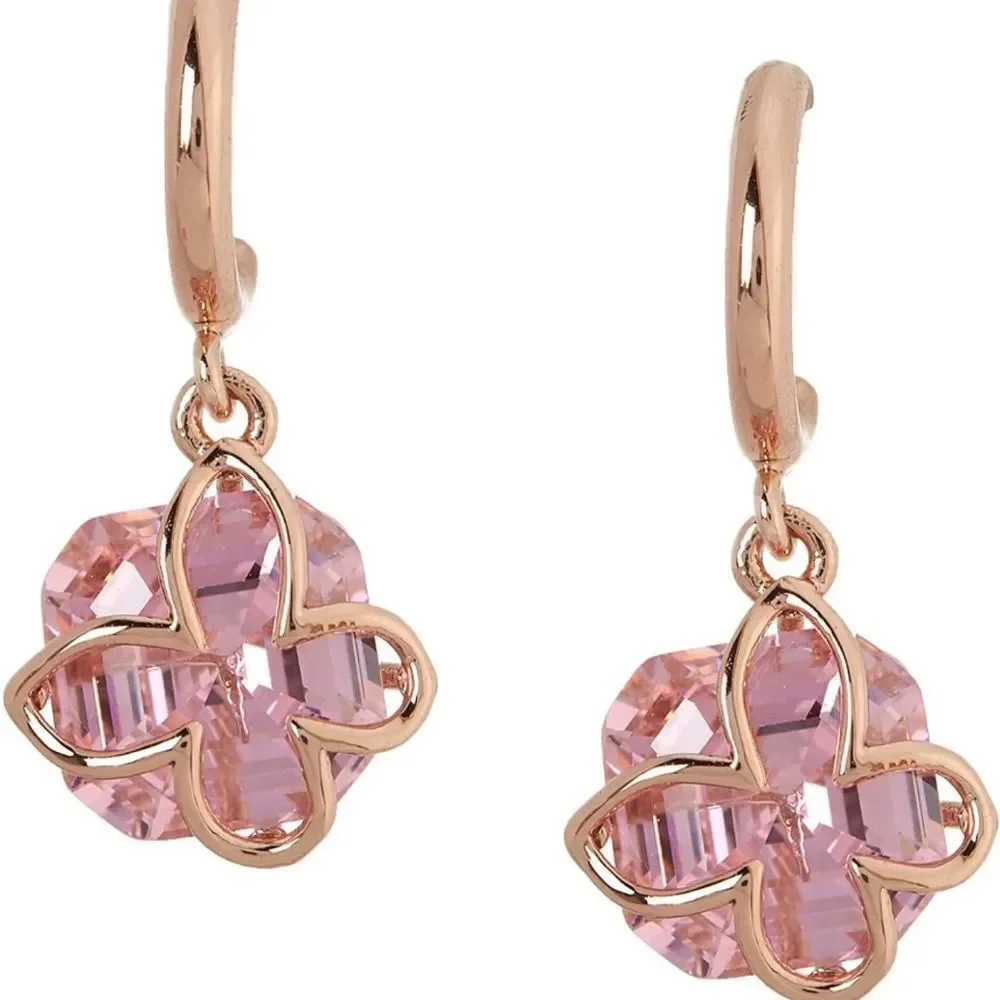 NWT KATE SPADE butterfly rosegold pink earrings J